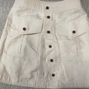STEPPE LINEN-BLEND MINI SKIRT